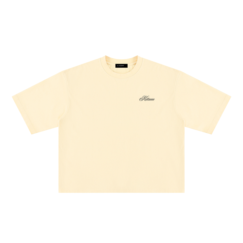 Signature Script Tee — Butter