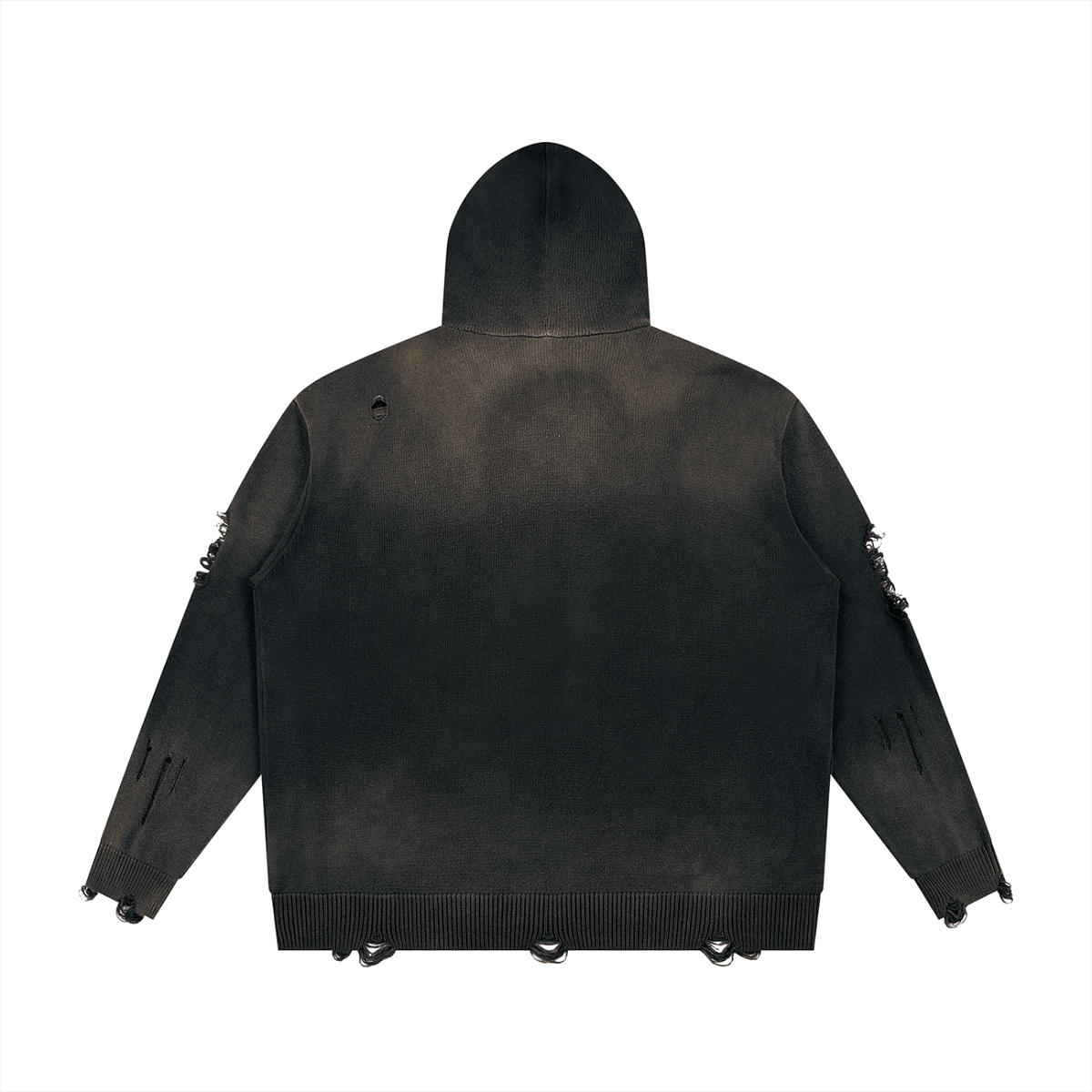Signature Distressed Zip Hoodie