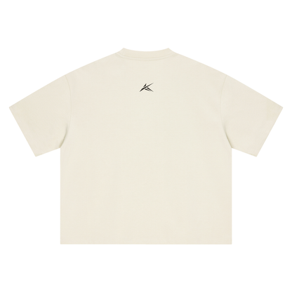 Signature Script Boxy Tee — Cream