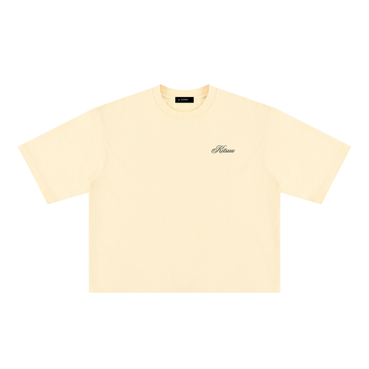 Signature Script Tee — Butter