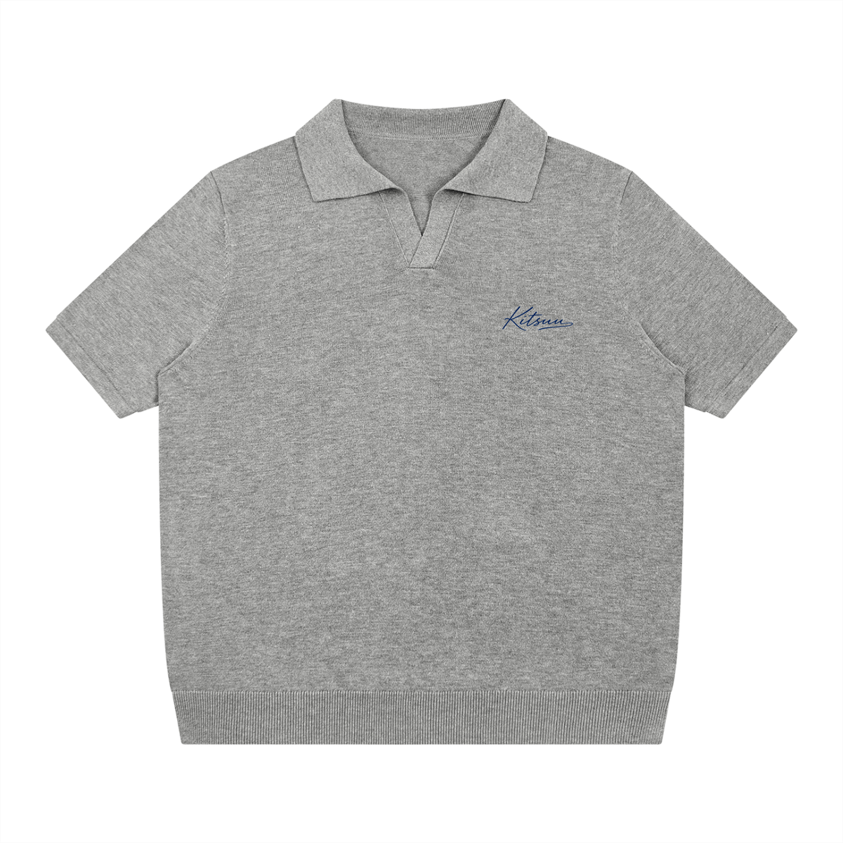 Signature Knit Polo — Gray