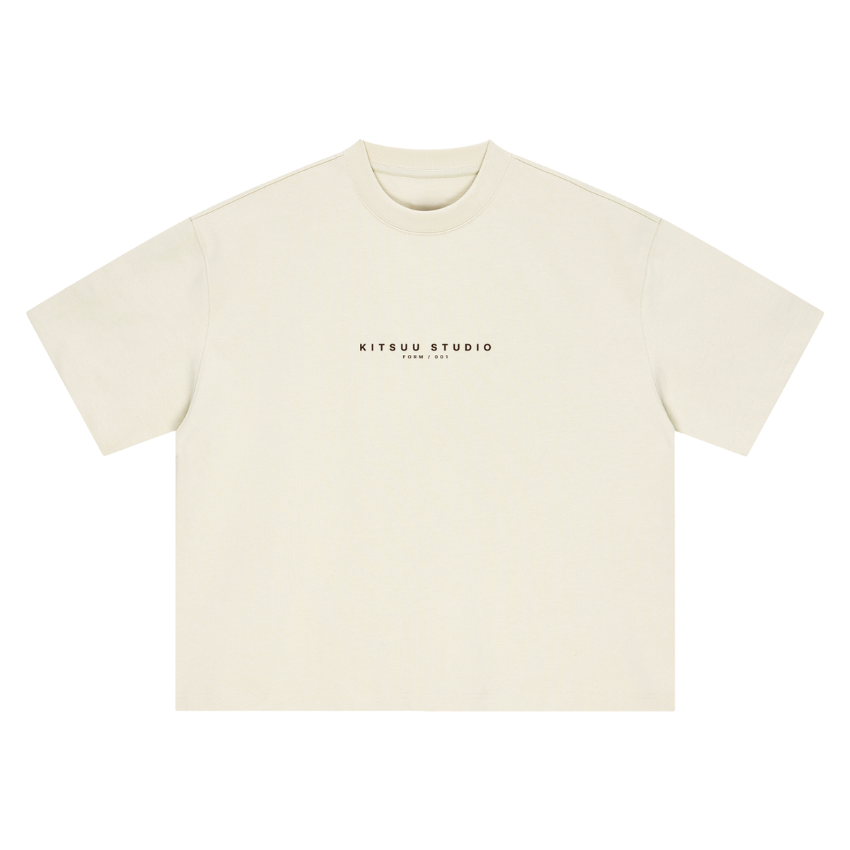 Signature Script Boxy Tee — Cream
