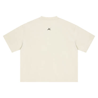 Studio Logo Boxy Tee — Cream
