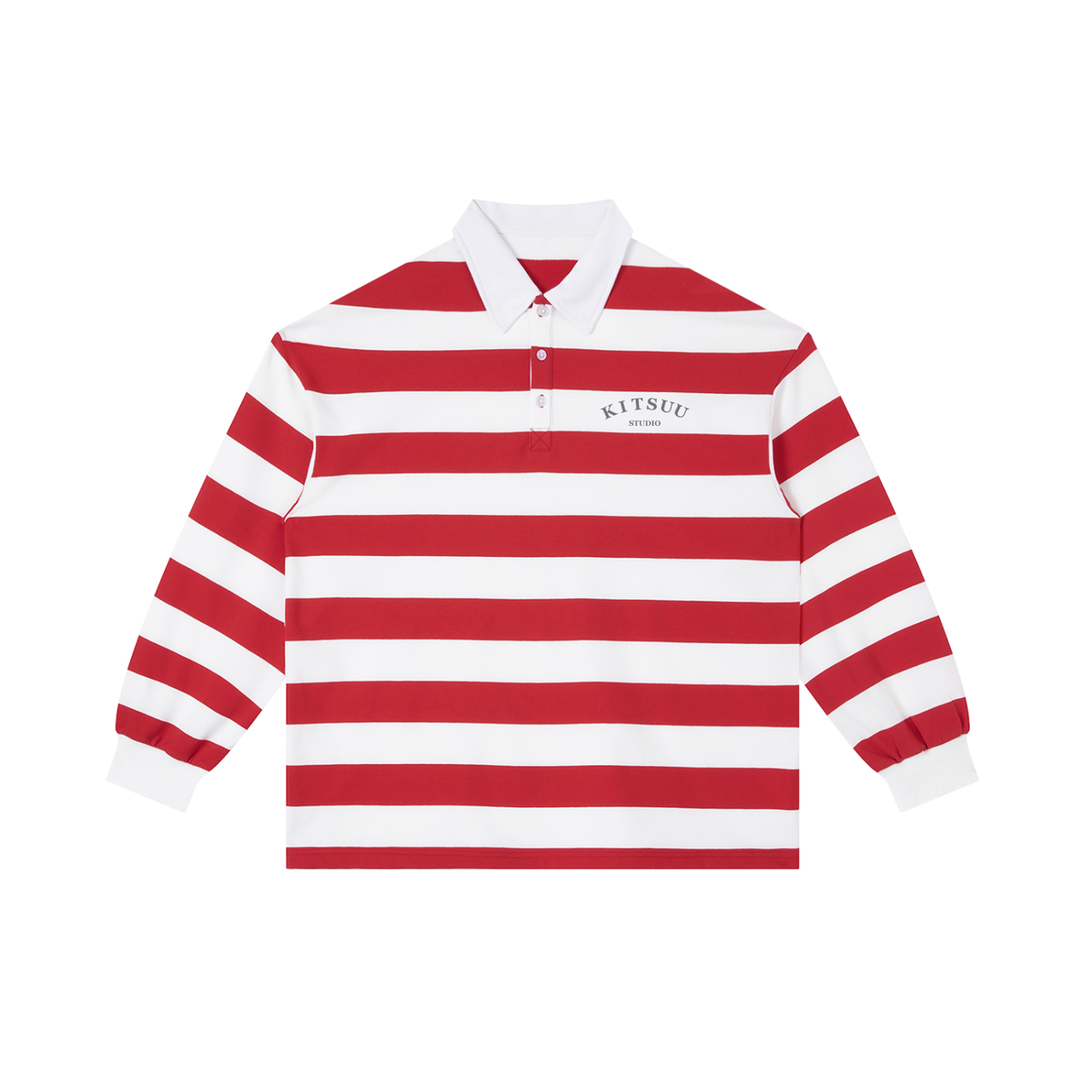 Studio Stripe Polo — Red