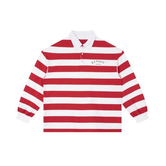 Studio Stripe Polo — Red